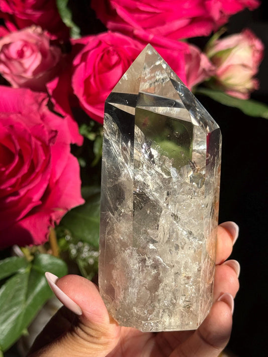 Gorgeous Clear Quartz Point, Clear Quartz Tower Point, Quartz,