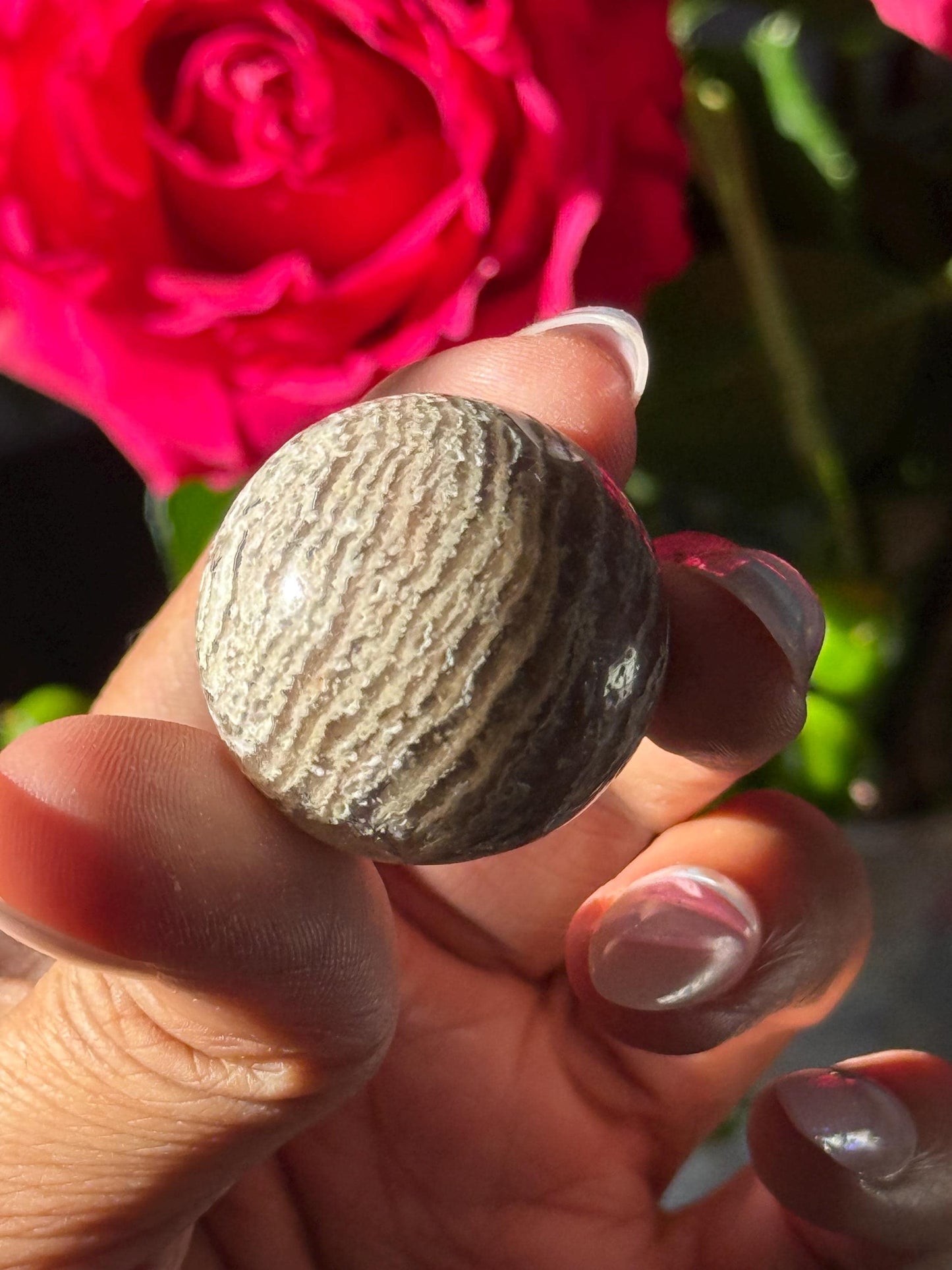 Thousand Layer Crystal Sphere, Mini Lodolite Sphere