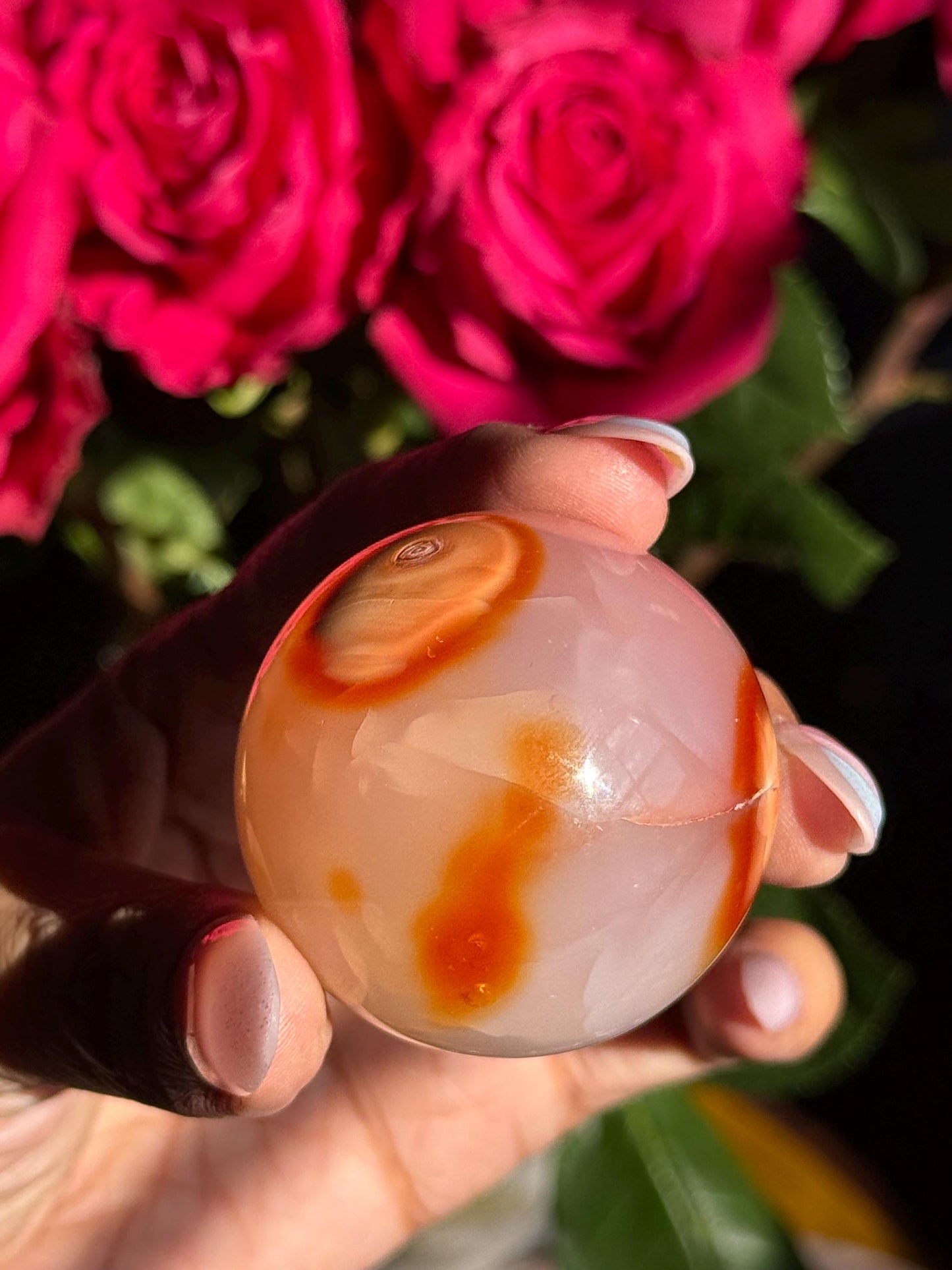 Unique Carnelian Sphere, Pink Carnelian, Carnelian, Healing Crystals