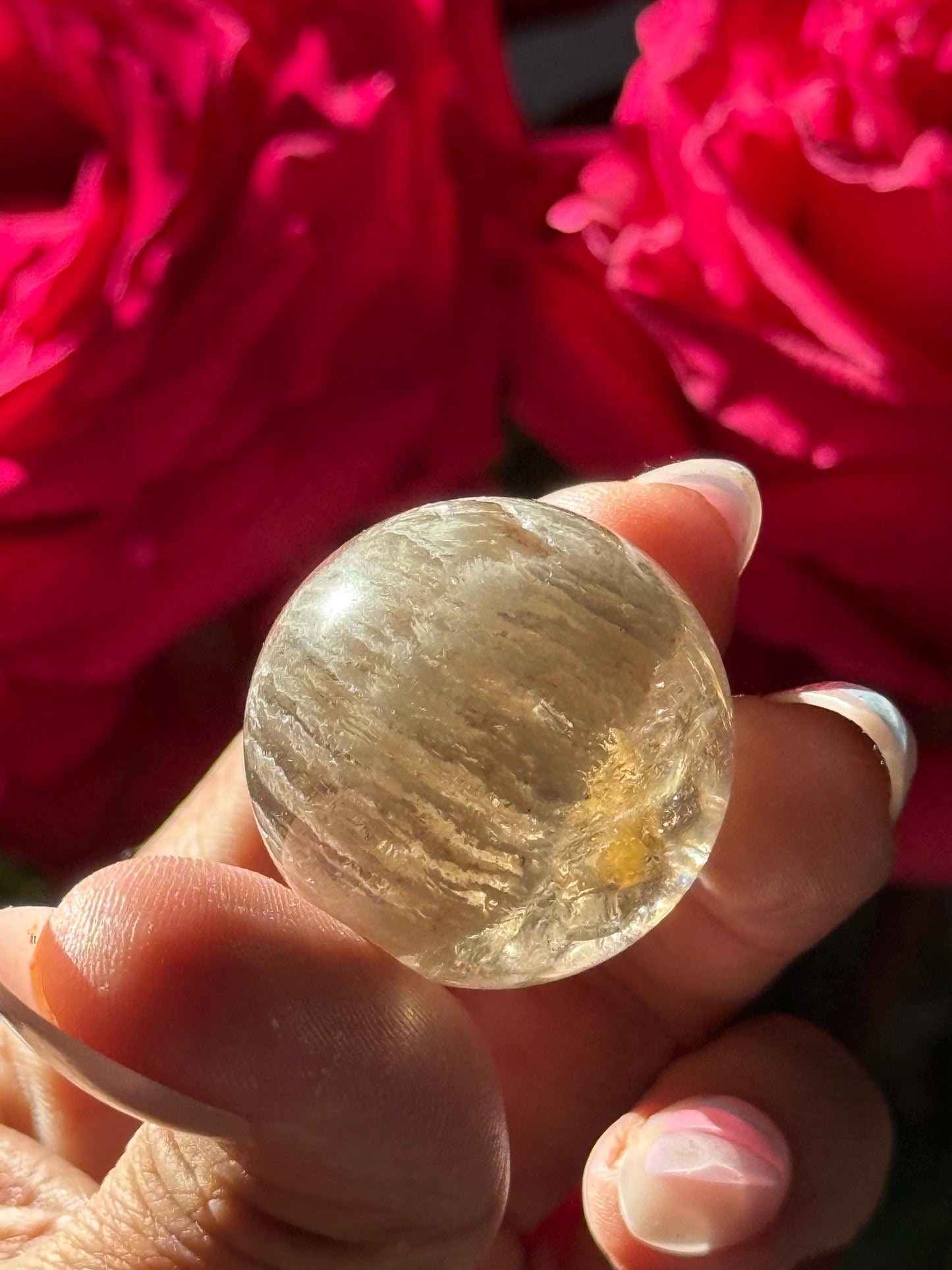 Garden Quartz Sphere, Mica In Quartz Sphere, Thousand Layers Crystal Sphere