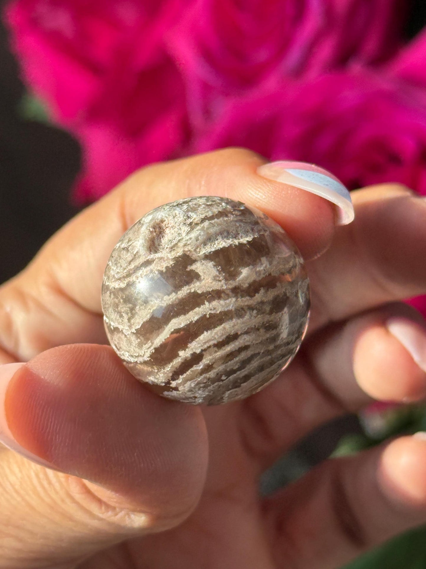 Thousand Layer Crystal Sphere, Mini Lodolite Sphere