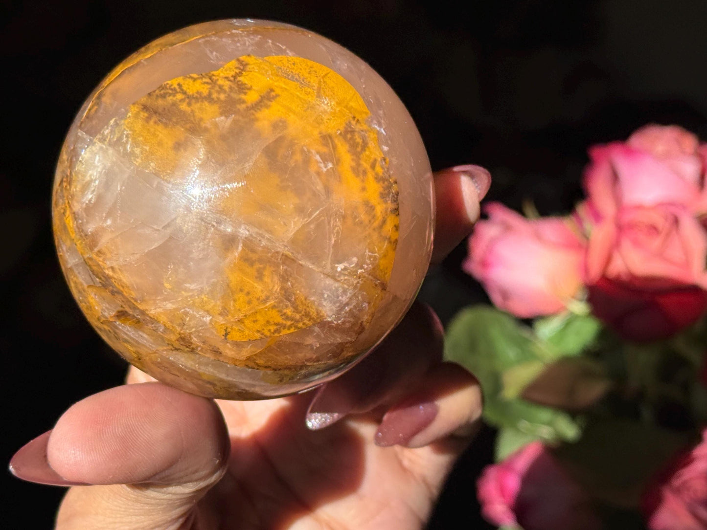 Dendritic Healer Quartz with Star Flash, Dendritic Quartz, Golden Healer Quartz, Healing Crystals, Crystal Gifts, Star Flash Golden Healer,