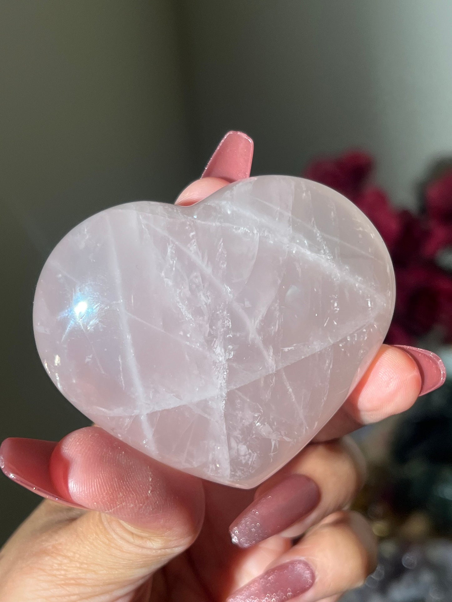 Lovely Rose Quartz Heart, Rose Quartz, Authentic Rose Quartz, Gift for her, Crystals For Love, Heart Chakra Healing Crystal