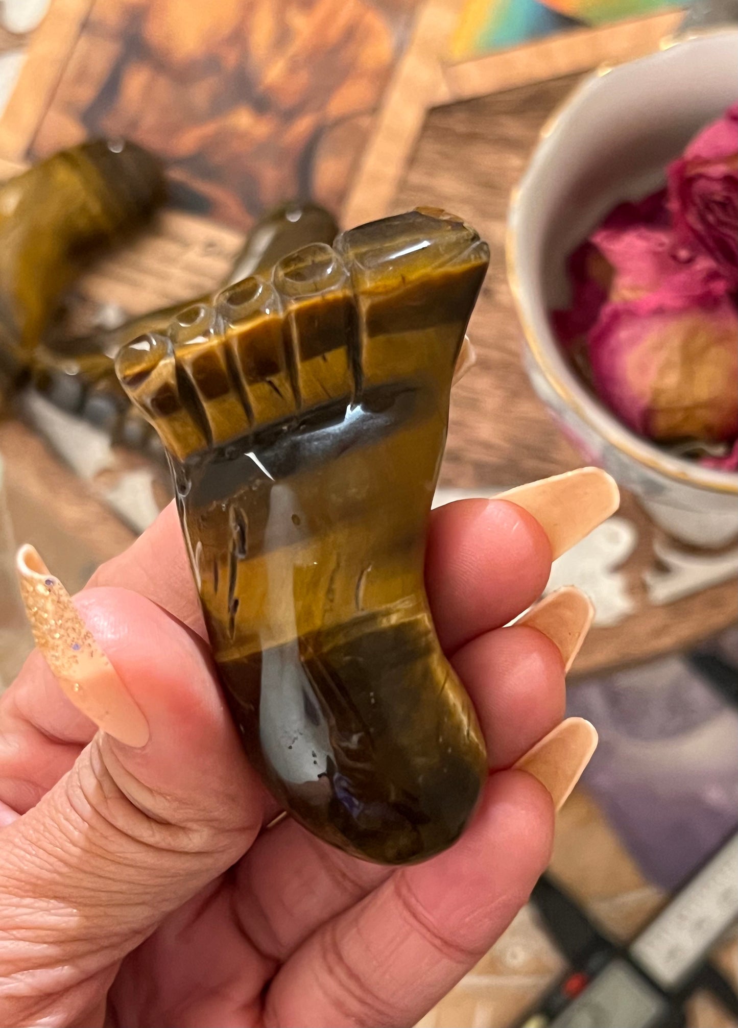 Tiger Eye Foot, Tiger Eye Feet, Tiger Eye Carving, Tiger Eye, Crystal Gifts, Crystal Carvings, Cute Gifts, Feng Shui Decoration,