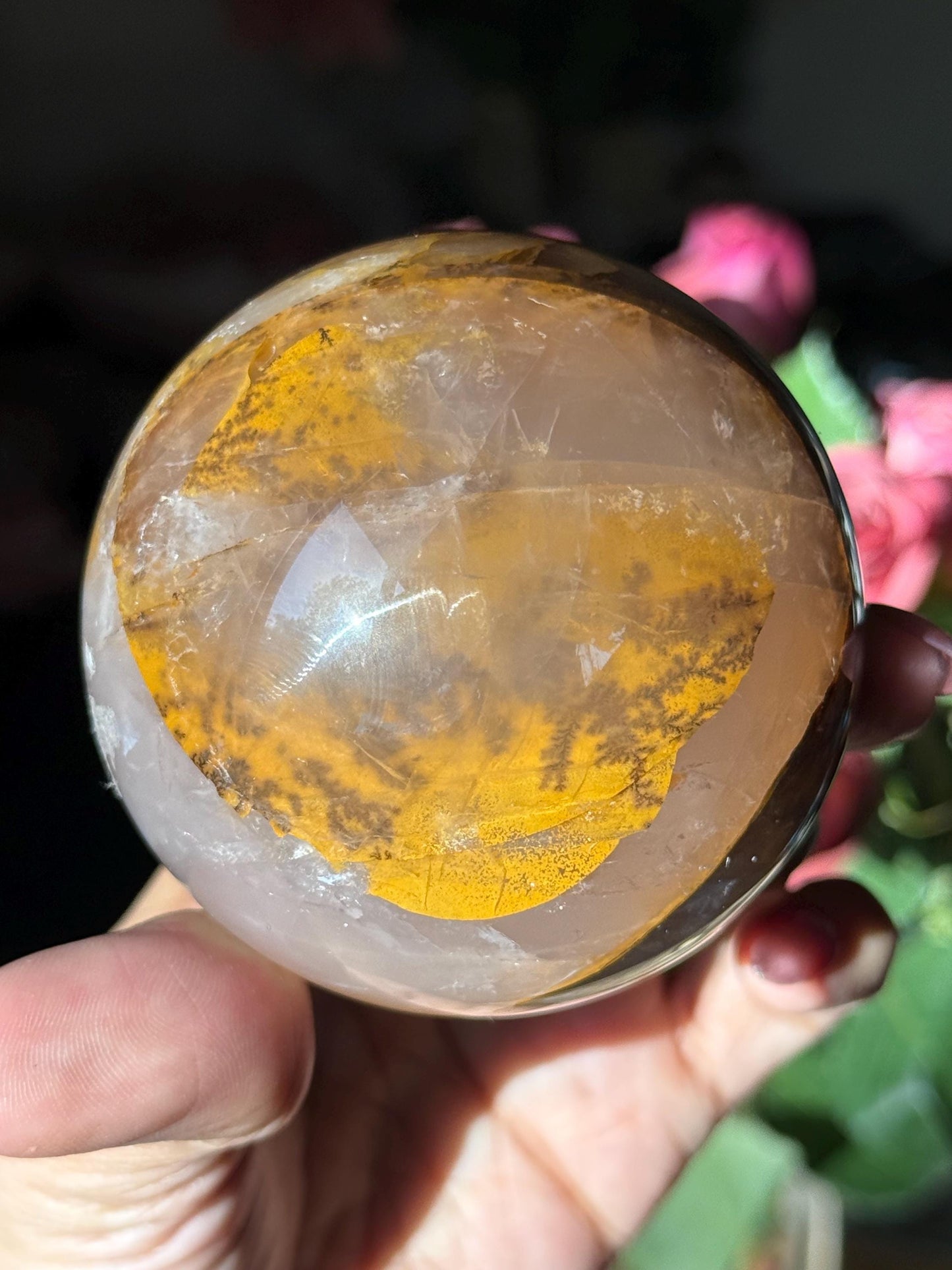 Dendritic Healer Quartz with Star Flash, Dendritic Quartz, Golden Healer Quartz, Healing Crystals, Crystal Gifts, Star Flash Golden Healer,