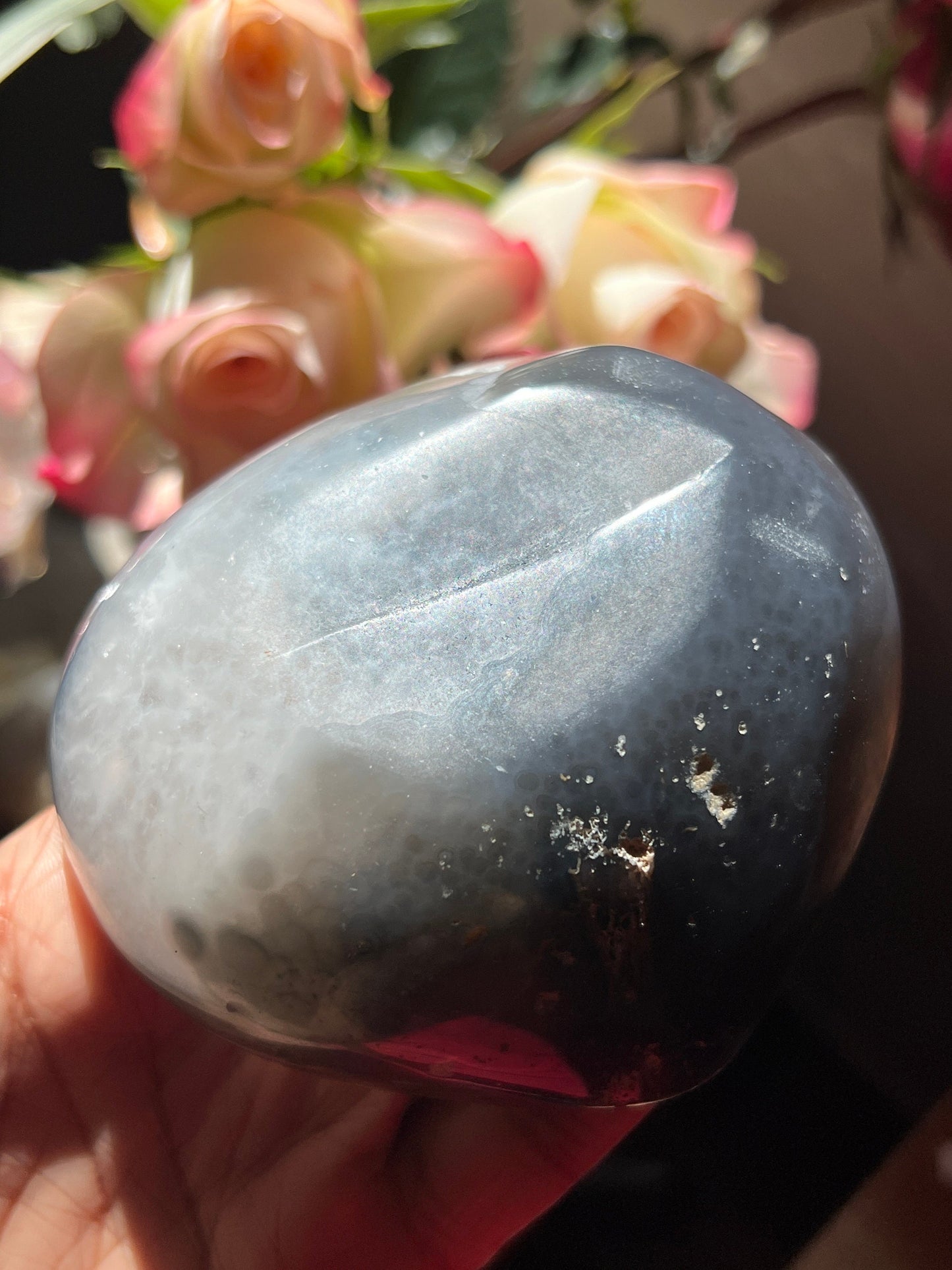 Mini Crystal Bowl Set, Oraca Agate, Blue Agate Bowl, Altar Bowl, Altar Gifts, Crystal Gifts, Spiritual Gifts, Crystal Lot, Crystal Bowls