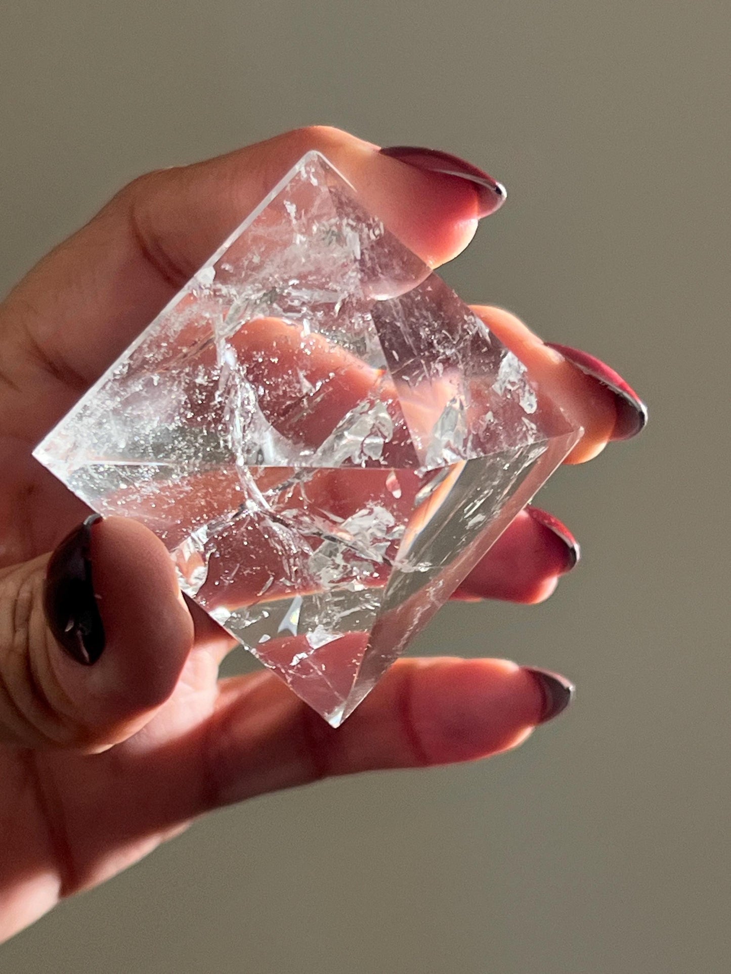 Natural Clear Quartz Pyramid, Clear Quartz Pyramid, Spiritual Home Decoration, Egyptian Pyramid Decoration, High Frequency Quartz, Pyramid