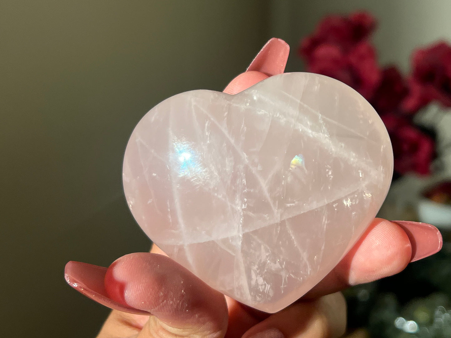 Lovely Rose Quartz Heart, Rose Quartz, Authentic Rose Quartz, Gift for her, Crystals For Love, Heart Chakra Healing Crystal