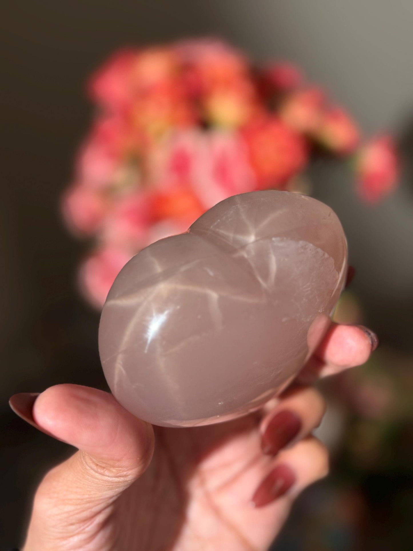 Star Flash Rose Quartz Heart, Dark Rose Quartz Heart, Rose Quartz, Crystals For Love, Crystal Gifts, Crystal hearts, Double Star Rose Quartz