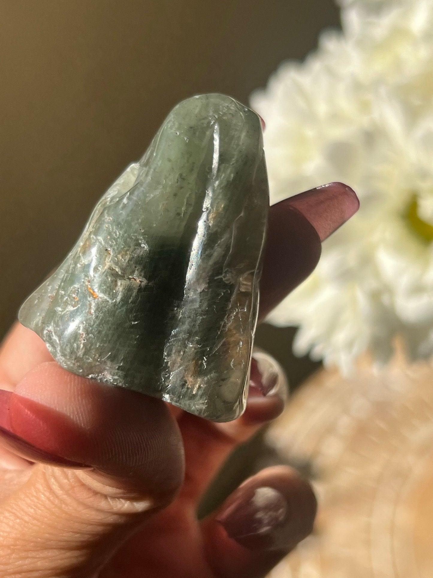 Garden Quartz Tumble Stone, Lodolite Quartz free form, Garden Quartz High Grade Tumble stone