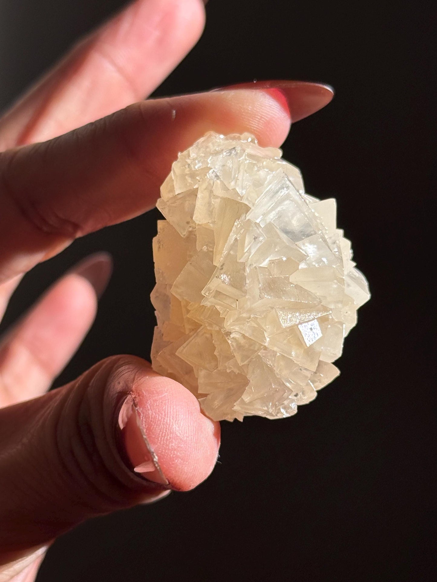 Cubic Calcite Specimen, Calcite From India, Raw Calcite, UV reactive Calcite from India, Fluorescent Mineral Specimen, MINI SIZE