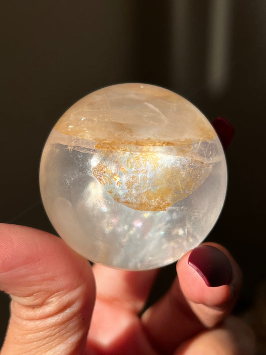 Girasol Quartz, Dendritic Quartz, Crystal Ball, Dendritic Agate, Girasol, Dendritic Quartz, Dendrite, Rainbow Clear Quartz,