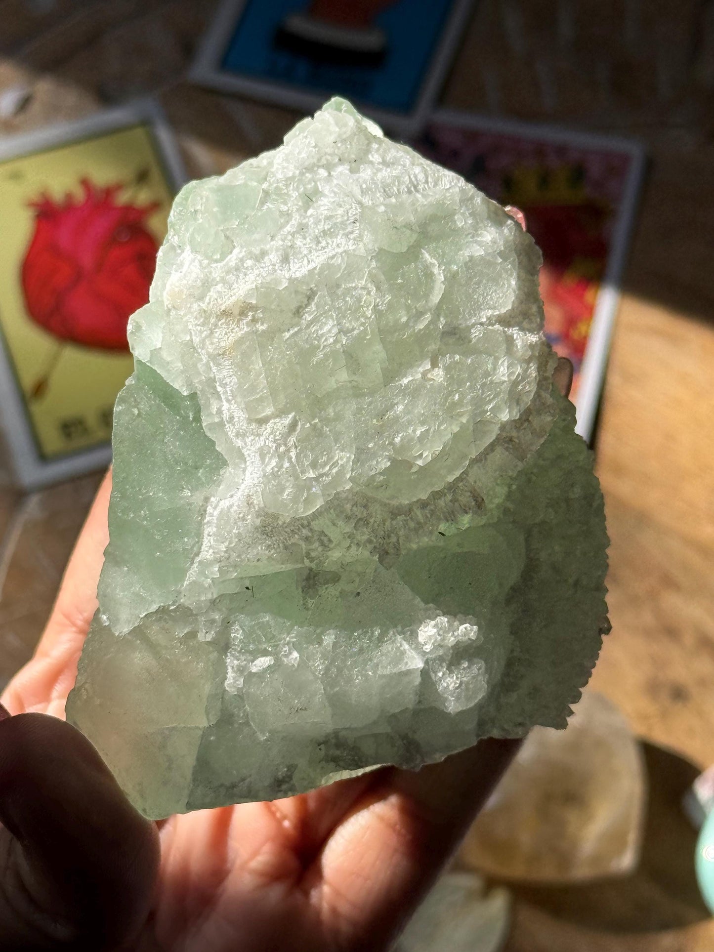 Raw Sugar Fluorite, Sugar Fluorite, Raw Fluorite,  Green Fluorite, Regular Grade