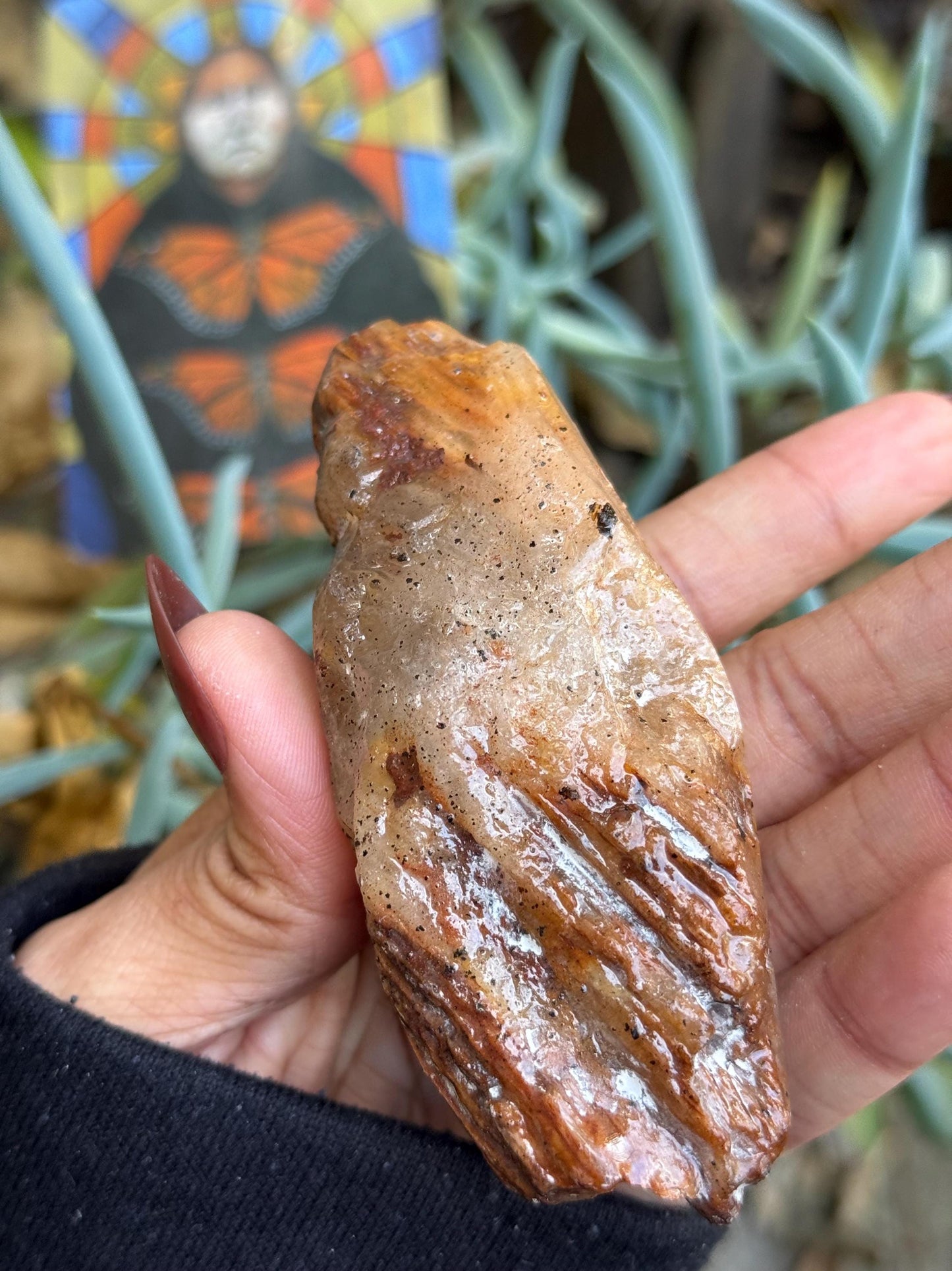 Rabbit Hair Quartz, Orange Rutilated Quartz, Amphibole Quartz, Rutilated Quartz, Amphiboles, Rough Polished Amphibole, Crystal Gifts, SMALL