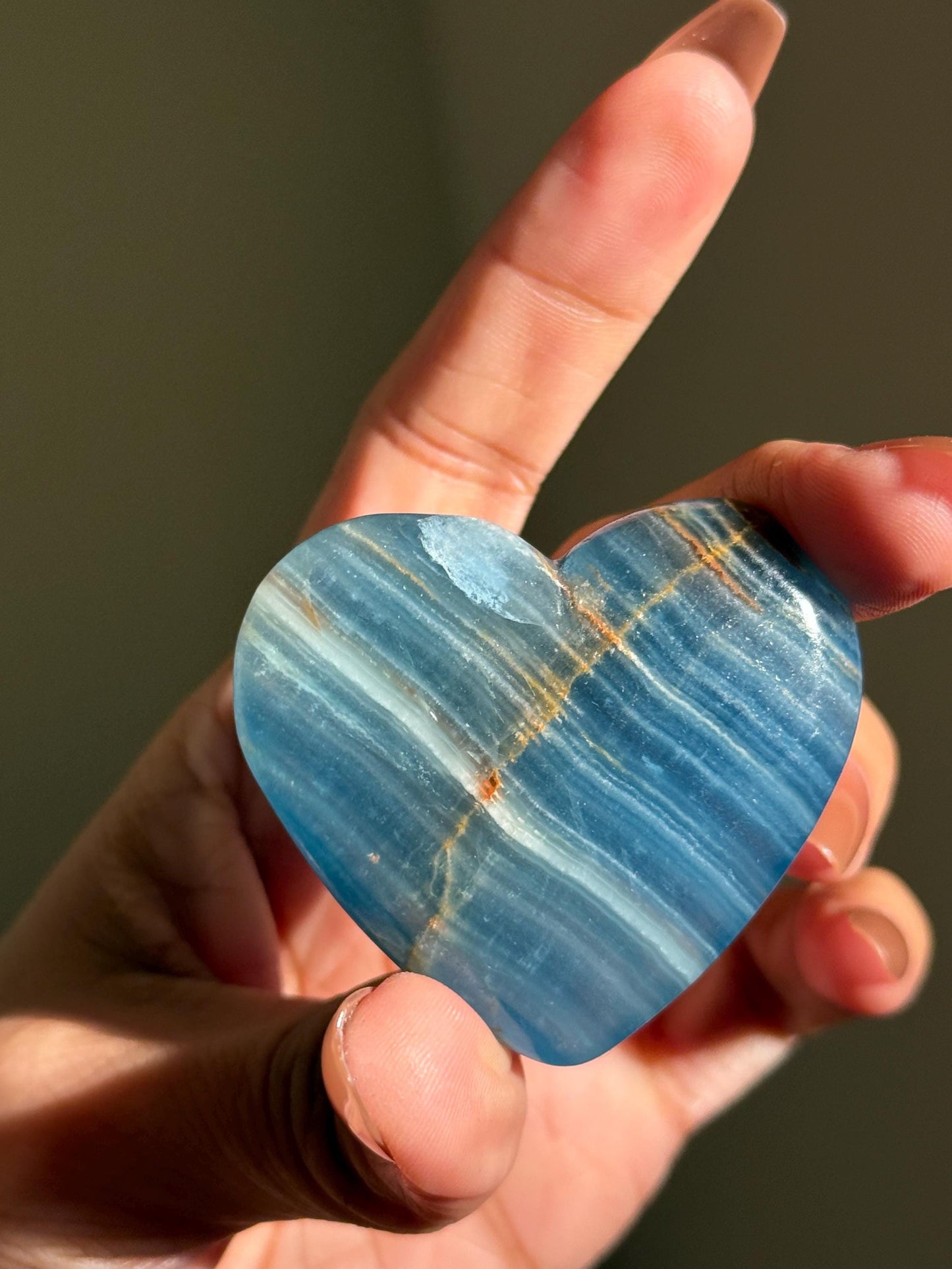 Blue Onyx Heart, BLUE ONYX, Lemurian Aquatine Heart, Crystal Gifts, Metaphysical Gifts, Valentines day Gift, Crystal Hearts, MINI