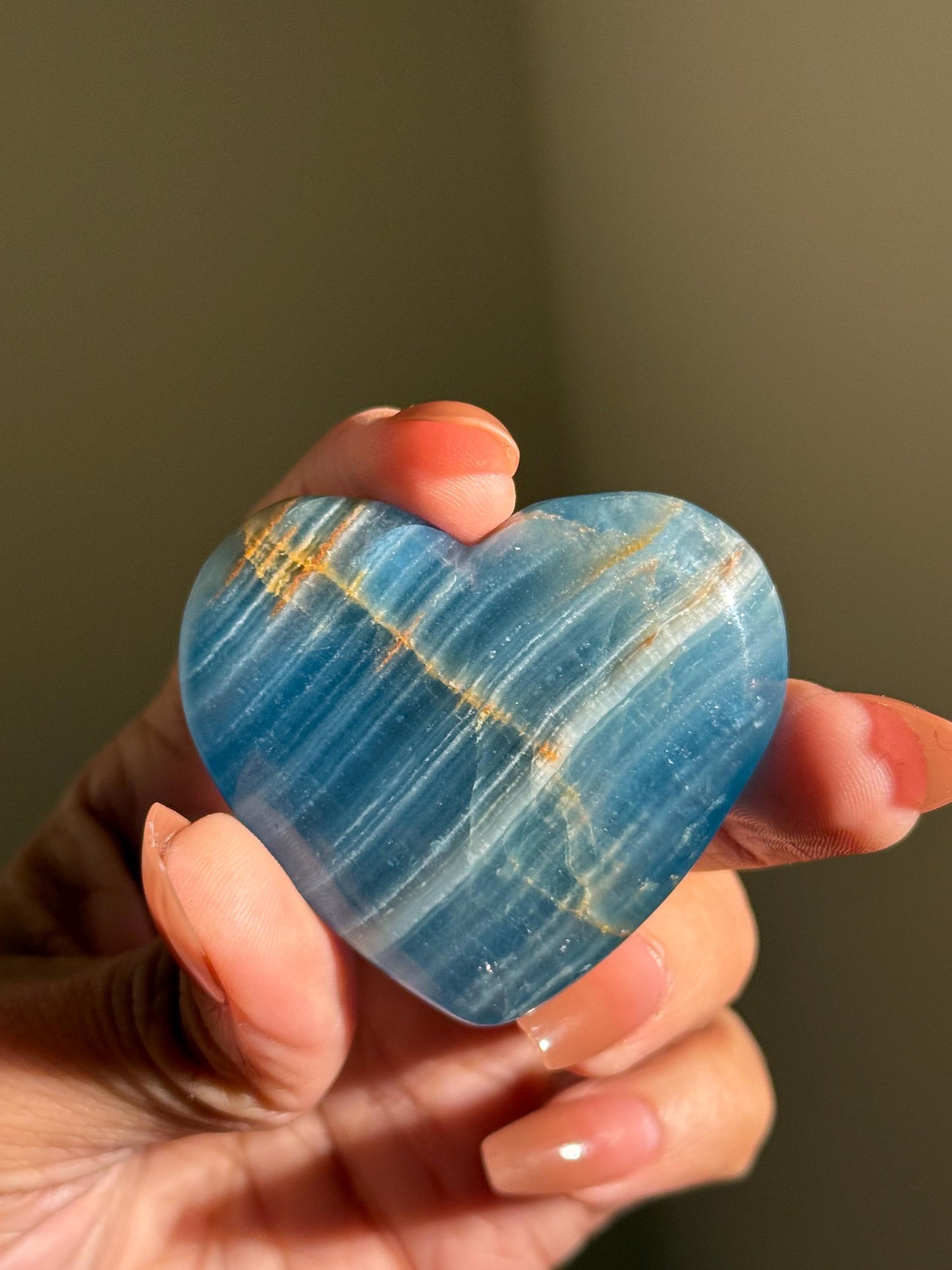 Blue Onyx Heart, BLUE ONYX, Lemurian Aquatine Heart, Crystal Gifts, Metaphysical Gifts, Valentines day Gift, Crystal Hearts, MINI