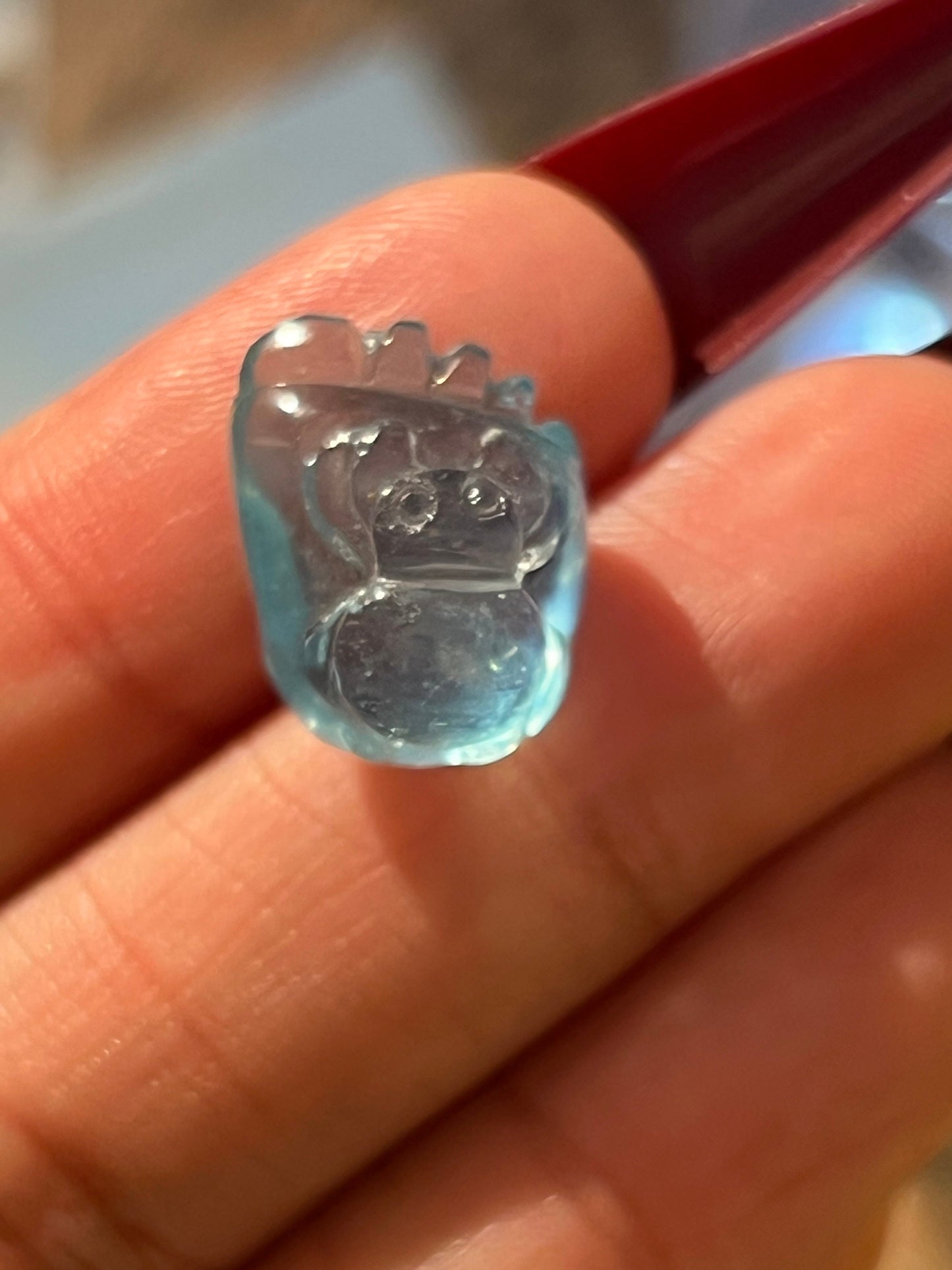 Aquamarine Foot Charm, Blue Aquamarine, Gemstone, Aquamarine Jewelry, Aquamarine Gemstone, Aquamarine Gifts, Crystal Carvings,