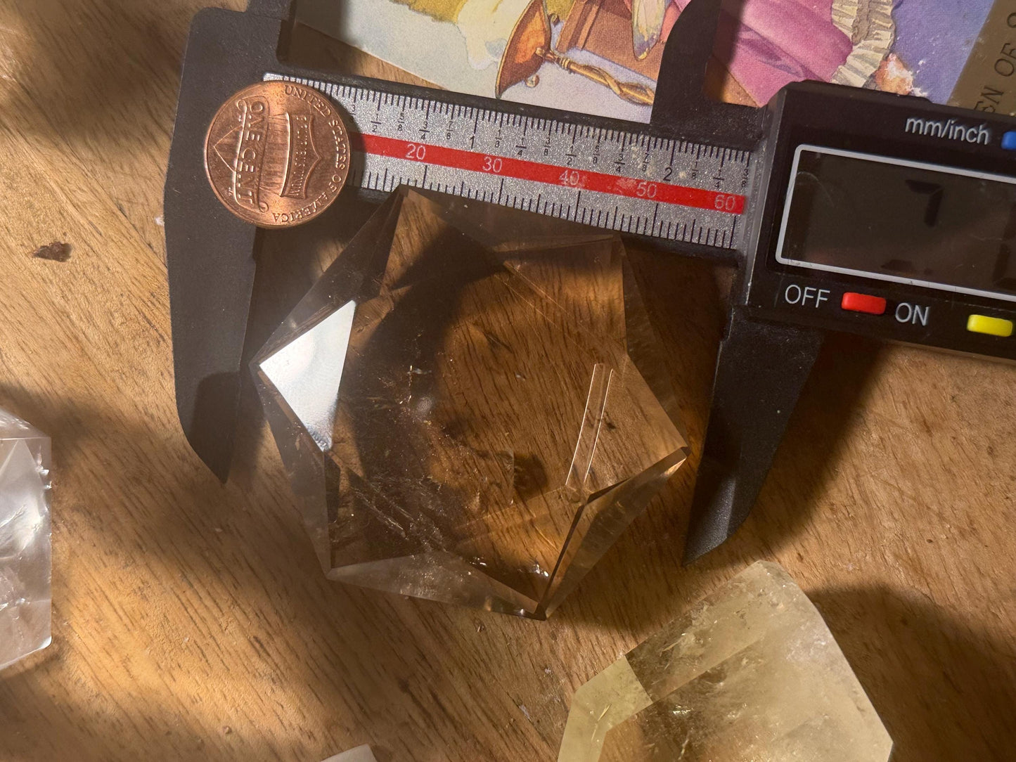 Crystal Hexagon Faceted Quartz, Star Of David Quartz, Faceted Smoky Quartz, Merkaba Quartz, Metaphysical Gifts, Crystal Gifts