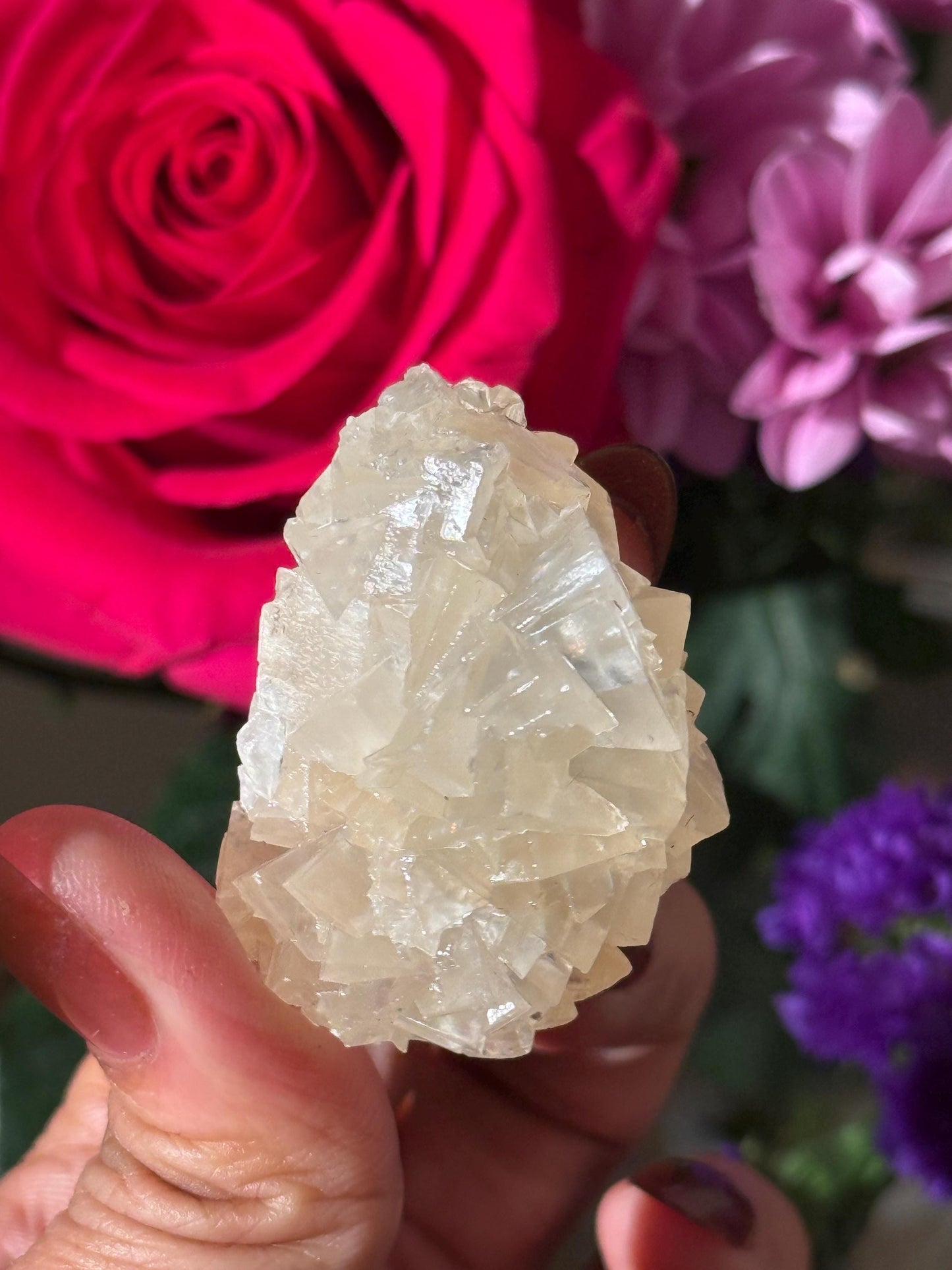 Cubic Calcite Specimen, Calcite From India, Raw Calcite, UV reactive Calcite from India, Fluorescent Mineral Specimen, MINI SIZE