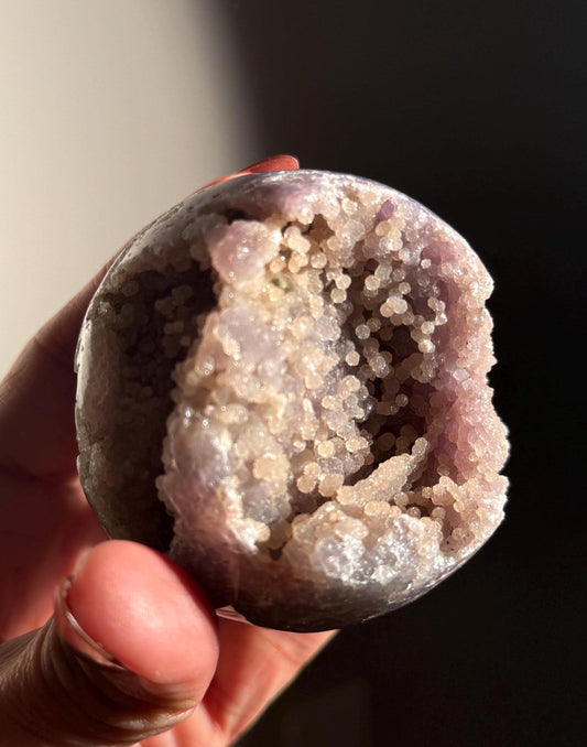 Grape Agate Sphere, Druzy Grape Agate, Botryoidal Chalcedony, Grape Agate Cluster, Purple Chalcedony, Regular 'low' grade, Oddities