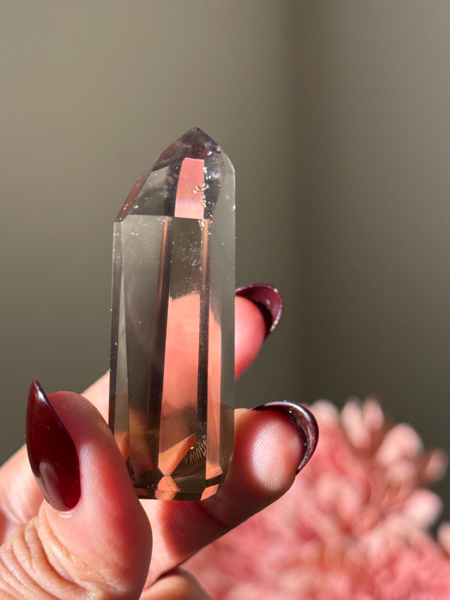 Smoky Citrine, Genuine Smoky Citrine Point From Brazil, Genuine Smoky Citrine, Authentic Citrine, Natural Citrine From Brazil, SMALL