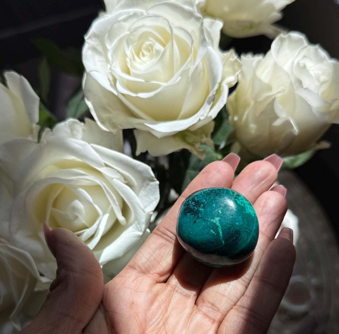 Chrysocolla tumble, Polished Chrysocolla, Natural Chrysocolla, Malachite Chrysocolla Tumble, Crystal Gifts, Tumble Crystals, SMALL