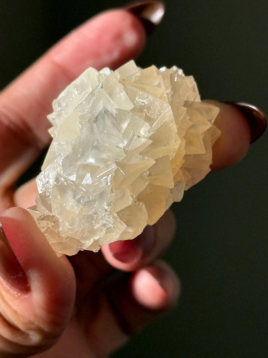 Cubic Calcite Specimen, Calcite From India, Raw Calcite, UV reactive Calcite from India, Fluorescent Mineral Specimen, MINI SIZE