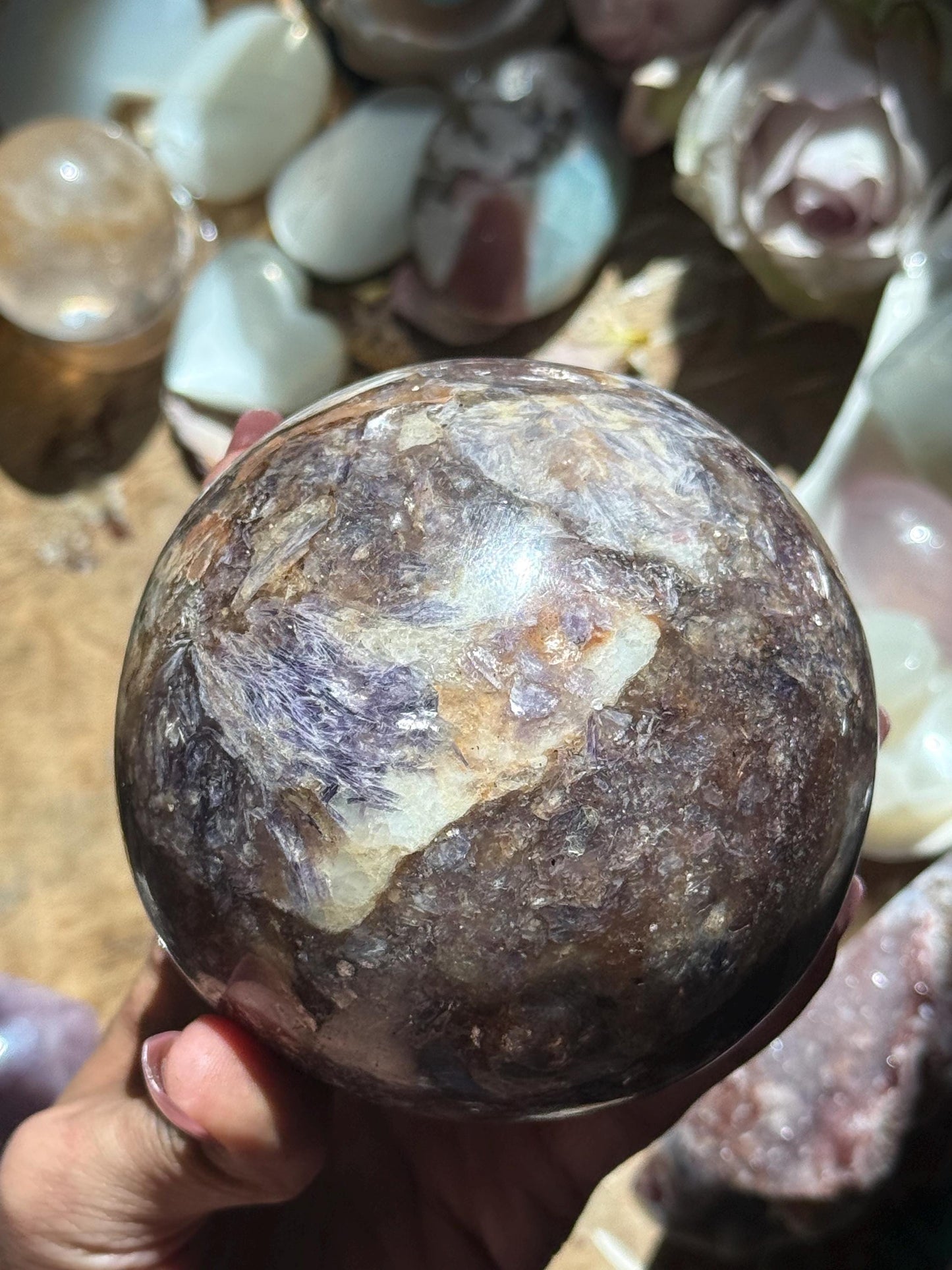 Large Lepidolite Sphere, Purple Mica Crystal, Muscovite Crystal, Purple Mica, Crystal Ball, Large, Lepidiolite