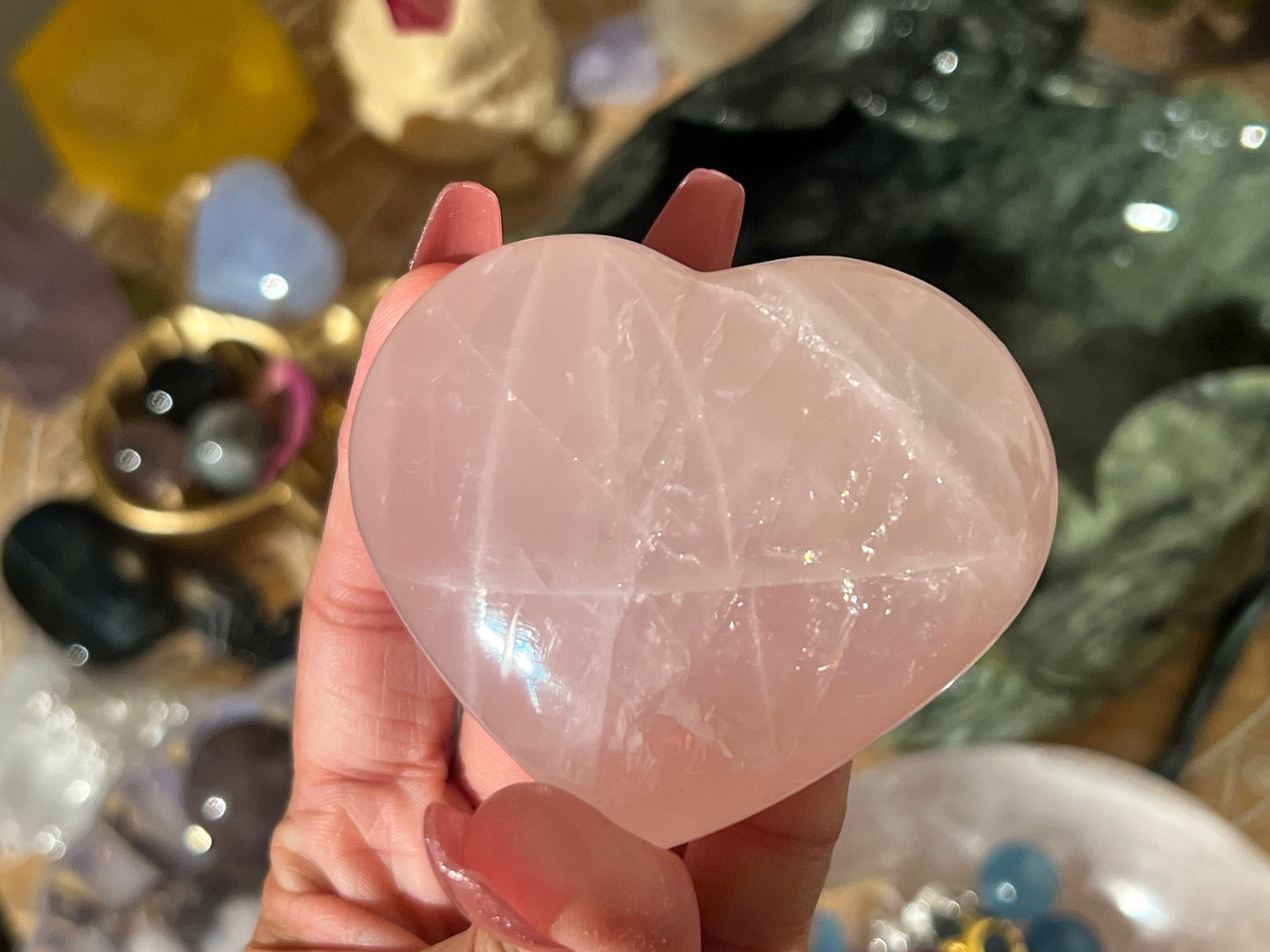 Lovely Rose Quartz Heart, Rose Quartz, Authentic Rose Quartz, Gift for her, Crystals For Love, Heart Chakra Healing Crystal