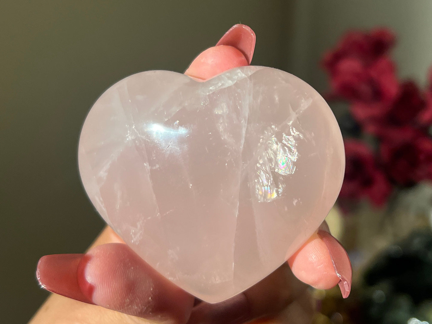 Lovely Rose Quartz Heart, Rose Quartz, Authentic Rose Quartz, Gift for her, Crystals For Love, Heart Chakra Healing Crystal