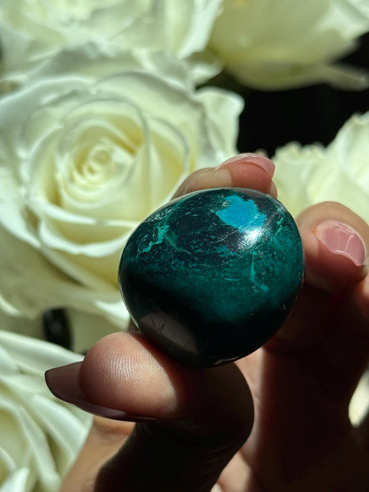 Chrysocolla tumble, Polished Chrysocolla, Natural Chrysocolla, Malachite Chrysocolla Tumble, Crystal Gifts, Tumble Crystals, SMALL