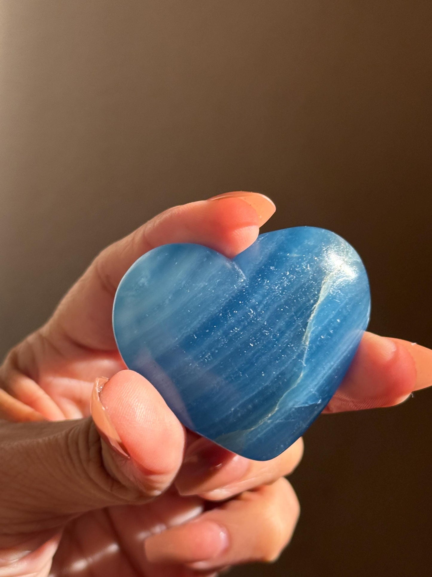Blue Onyx Heart, BLUE ONYX, Lemurian Aquatine Heart, Crystal Gifts, Metaphysical Gifts, Valentines day Gift, Crystal Hearts, MINI