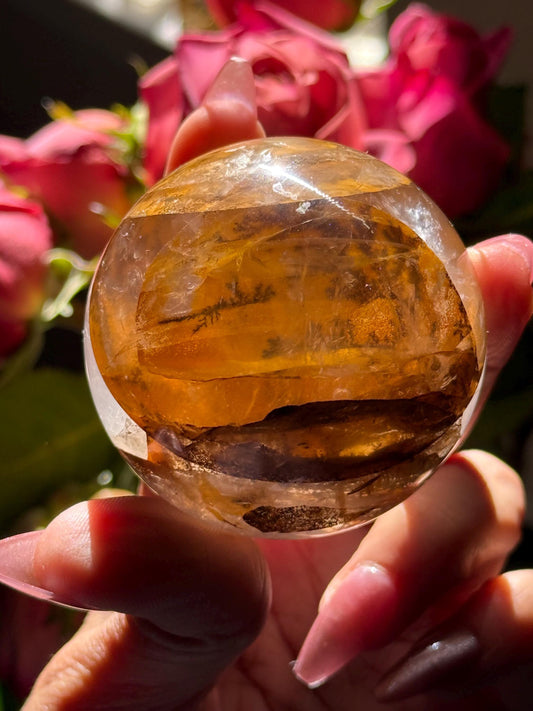 Dendritic Quartz Sphere, Girasol Quartz With Dendrites, Dendritic, Giralsol sphere Healing Crystals, Crystals, Metaphysical Crystals