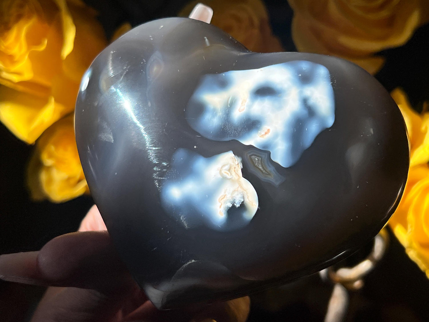 Orca Agate Heart, Orca Agate, Healing Crystals, Crystal Hearts, Crystals for Grieving, Crystal Gifts,