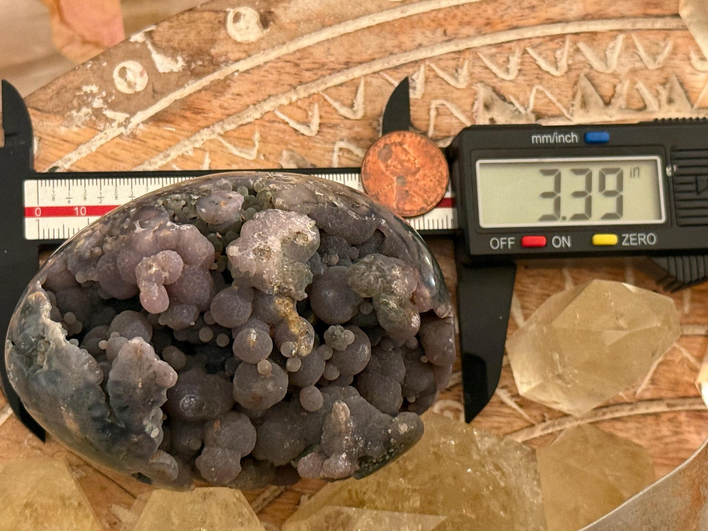 Grape Agate Egg, Druzy Grape Agate, Botryoidal Chalcedony, Grape Agate Cluster, Purple Chalcedony, Regular 'low' grade, Oddities, Weird Core