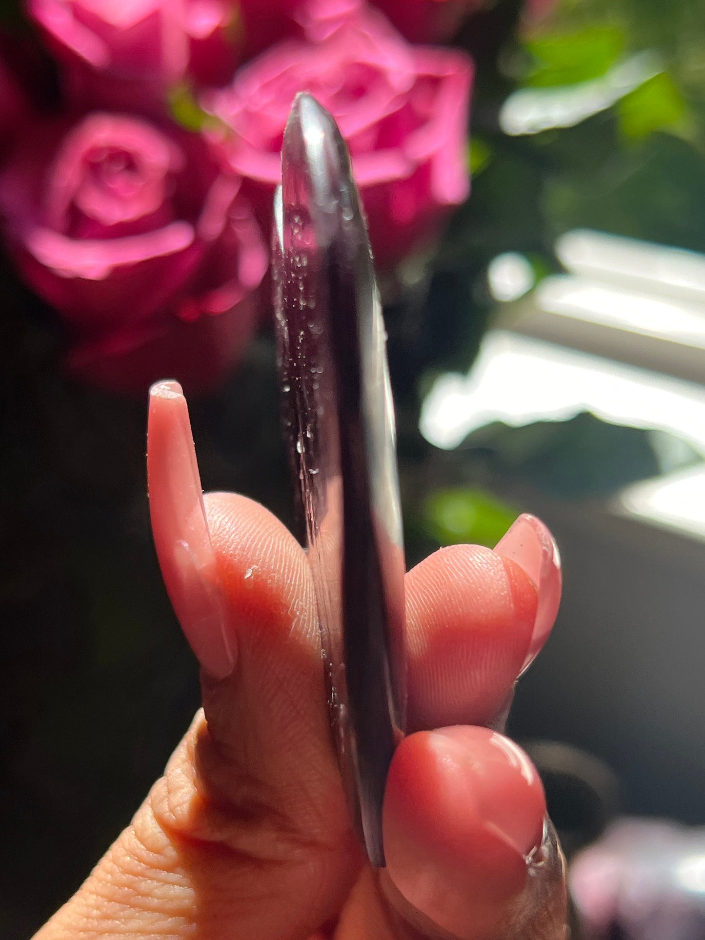 Flashy Purple Mica Heart, Lepidolite Heart, Crystal hearts, Gem Lepidolite, Mica Palm stone, Crystal Jewelry, Crystal Gifts, Small