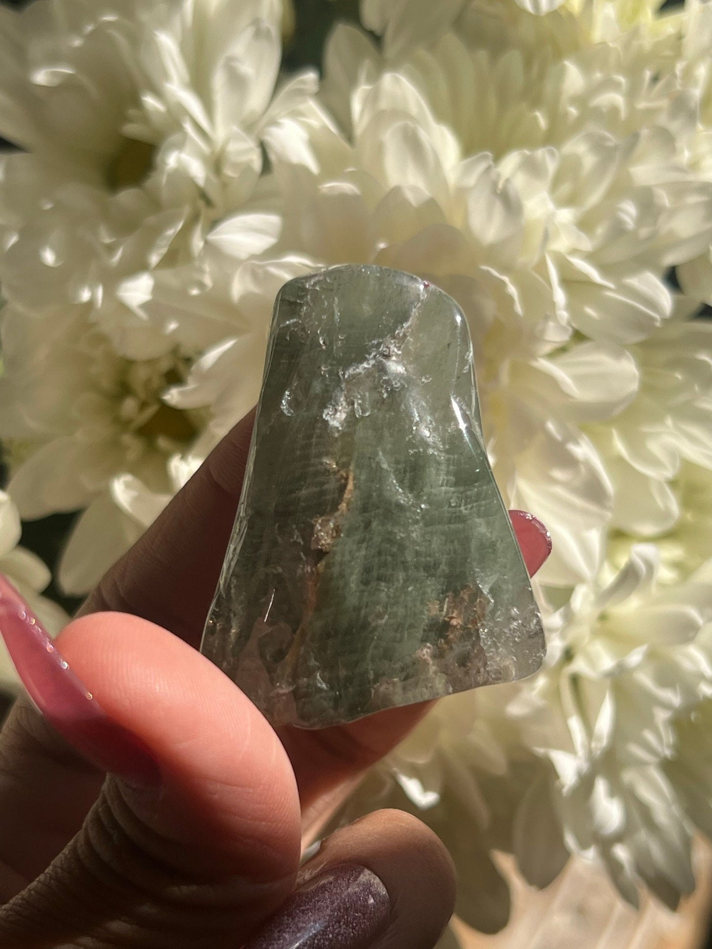 Garden Quartz Tumble Stone, Lodolite Quartz free form, Garden Quartz High Grade Tumble stone