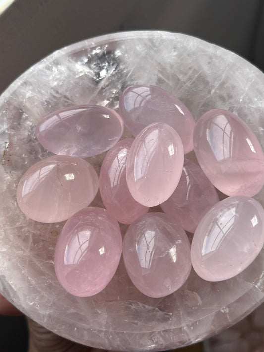 Star Rose Quartz Lingam, Shiva Lingam, Crystal Shiva Lingam, Rose Quartz Tumble