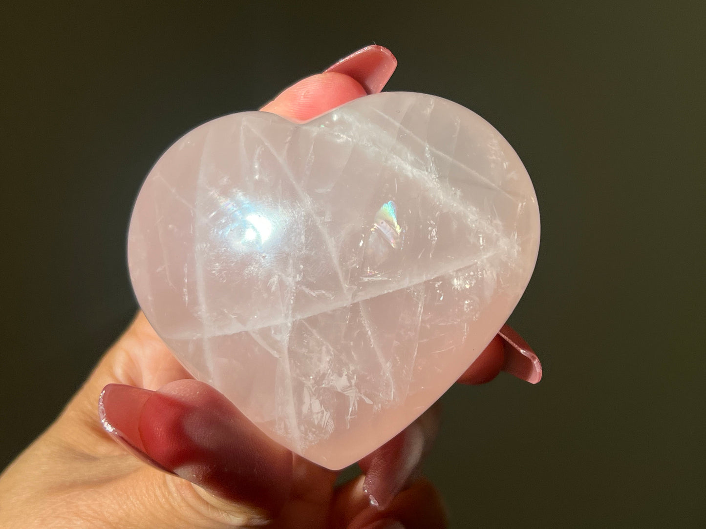 Lovely Rose Quartz Heart, Rose Quartz, Authentic Rose Quartz, Gift for her, Crystals For Love, Heart Chakra Healing Crystal
