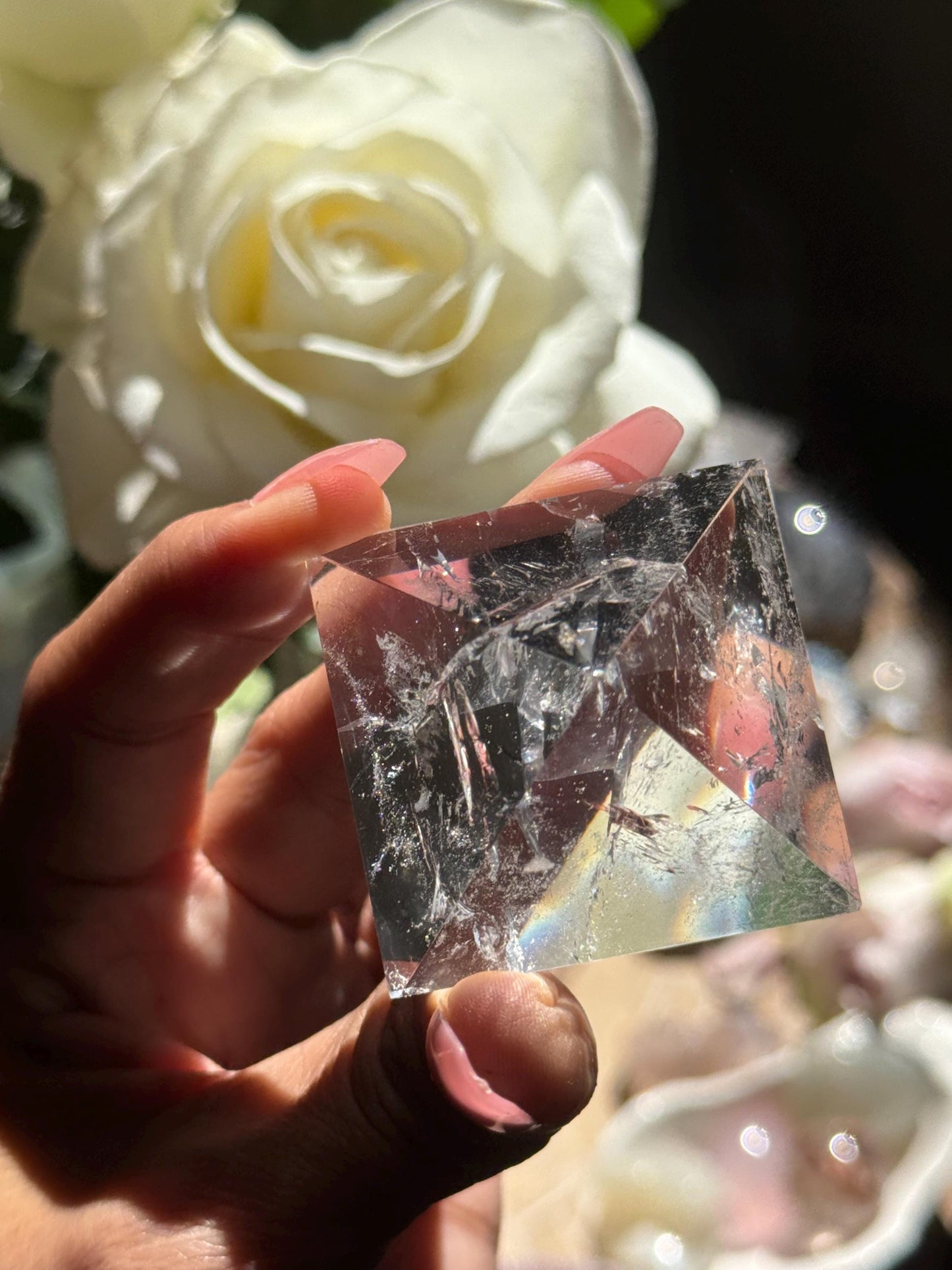 Natural Clear Quartz Pyramid, Clear Quartz Pyramid, Spiritual Home Decoration, Egyptian Pyramid Decoration, High Frequency Quartz, Pyramid