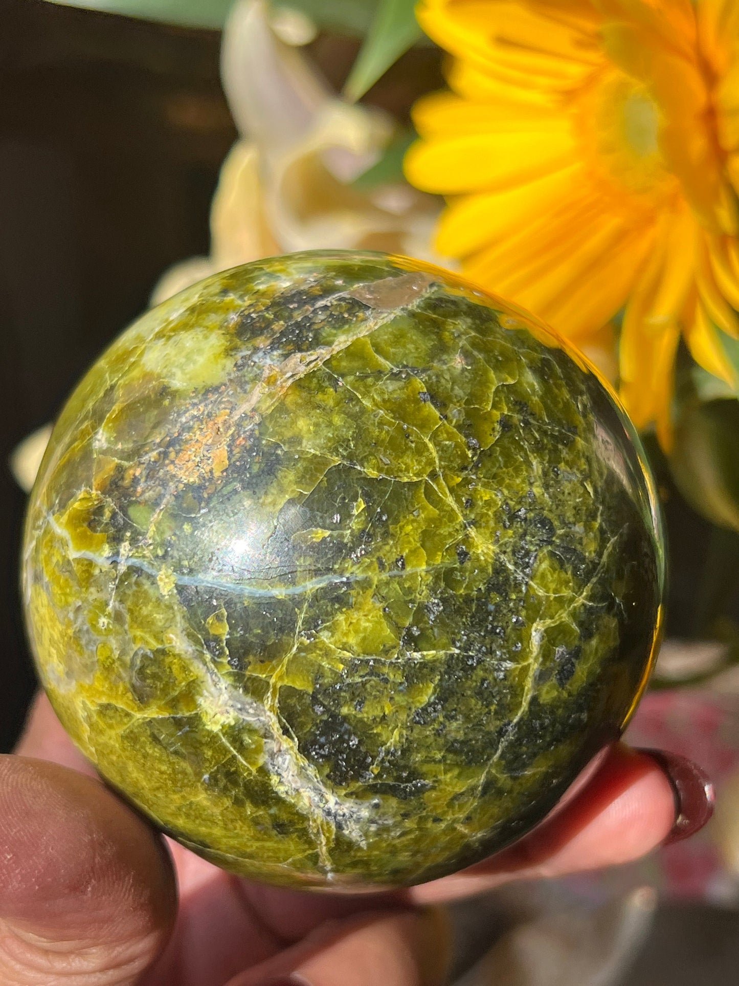 Large Green Opal, Green Opal Stone, Pistachio Opal, Opal Freeform, Palm Stone, Heart Chakra Healing Crystal, Crystals for Greif,