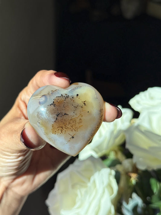 Dendritic Agate Heart, Circle of Life, Dendritic Agate, Dendrite, Crystal Hearts, Crystal Gifts, Metaphysical Gifts,