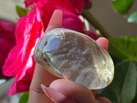 Small Lodolite Lens, Garden Quartz Garden Quartz Lens, Lodolite Quartz, Lodolite Garden Quartz, Scenic Quartz, Healing Crystals, Small