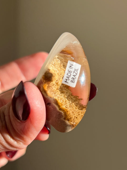 Lodolite Lens, Garden Quartz Garden Quartz Lens, Lodolite Quartz, Lodolite Garden Quartz, Scenic Quartz, Healing Crystals, Small