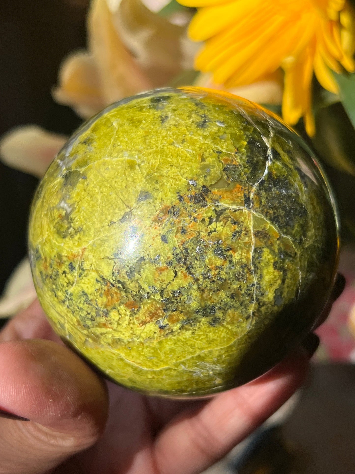 Large Green Opal, Green Opal Stone, Pistachio Opal, Opal Freeform, Palm Stone, Heart Chakra Healing Crystal, Crystals for Greif,