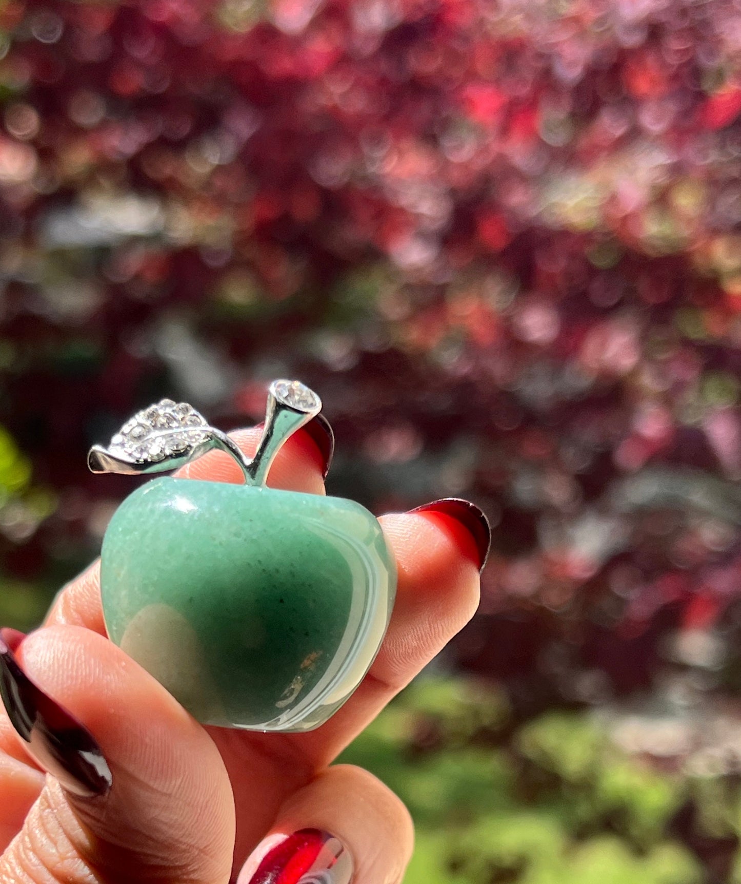 Cute Aventurine Apple, Aventurine Crystal Carving, Crystal Gifts, Teacher Gifts, Aventurine Apple, Crystal Apples,