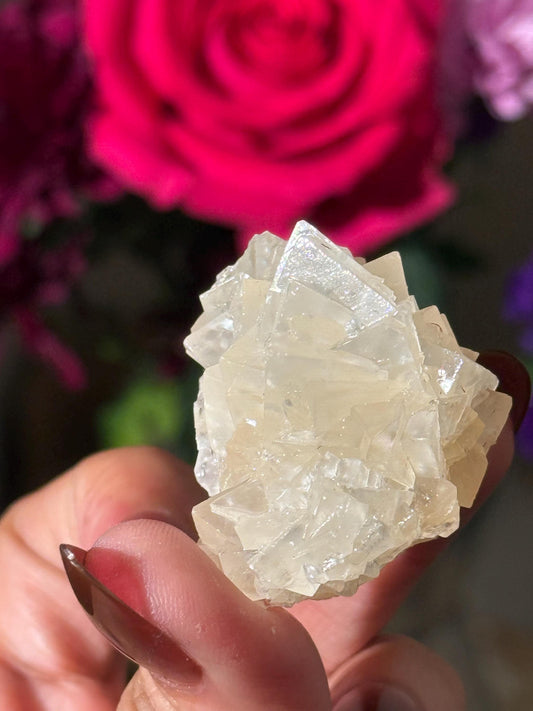 Cubic Calcite Specimen, Calcite From India, Raw Calcite, UV reactive Calcite from India, Fluorescent Mineral Specimen, MINI SIZE