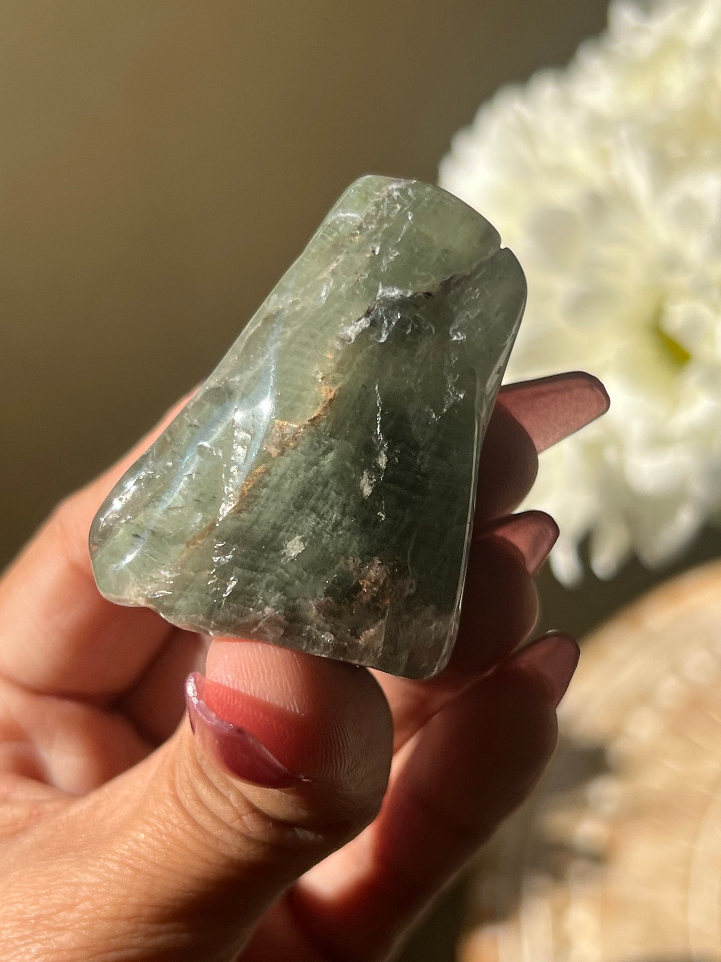 Garden Quartz Tumble Stone, Lodolite Quartz free form, Garden Quartz High Grade Tumble stone