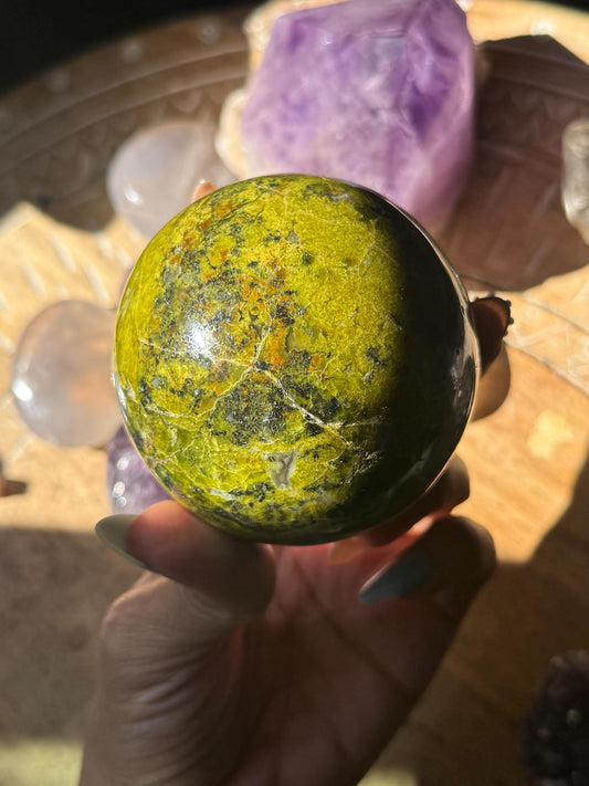 Large Green Opal, Green Opal Stone, Pistachio Opal, Opal Freeform, Palm Stone, Heart Chakra Healing Crystal, Crystals for Greif,