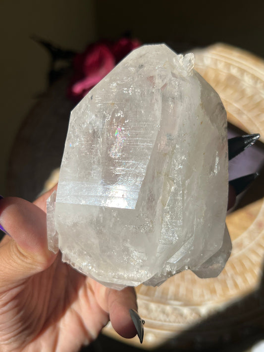 Colombian Lemurian Quartz, Lemurian Seed Quartz, Record Keeper Quartz, Colombian Quartz with Lodolite Growth, Optical Colombian Quartz, 1lb